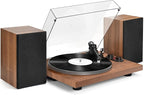 Record Player Turntable with 40W Speakers and Bluetooth Output Input by Udreamer