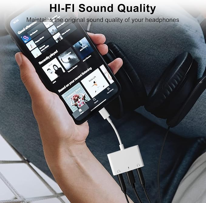 Headphone Adapter for iPad, Headphone Splitter for 2 Headphones, 3 in 1 USB C - Image 5