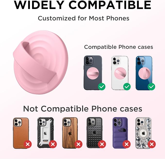 Magnetic Phone Ring Grip Holder, Silicone Finger Loop Grip, Compatible - Image 7