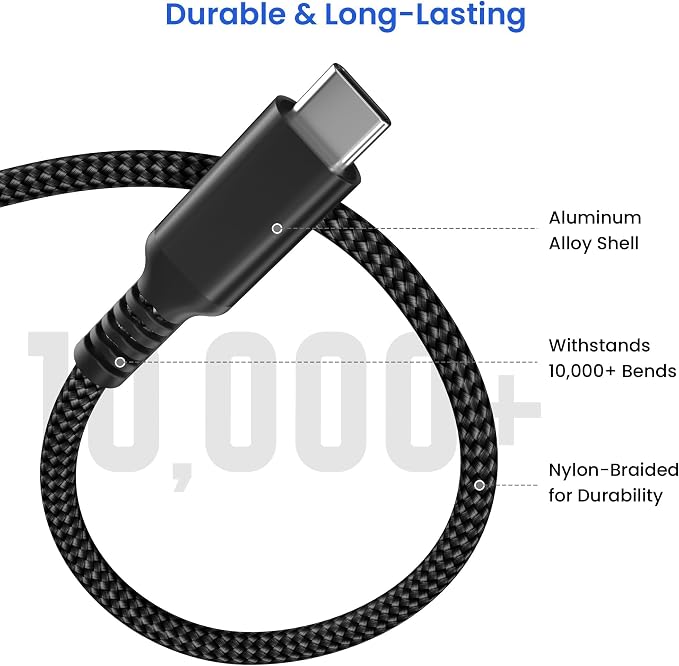 Elebase USB Type C to C 100W Cable 10FT - Image 6