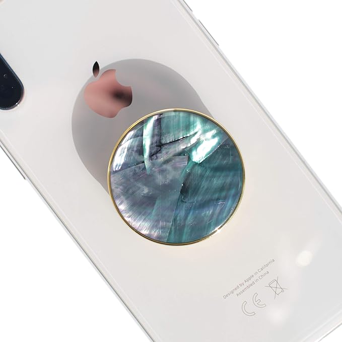 OnTheGrip Cute Natural Seashell Design Round Shape Collapsible Mobile Phone by OnTheGripofficial