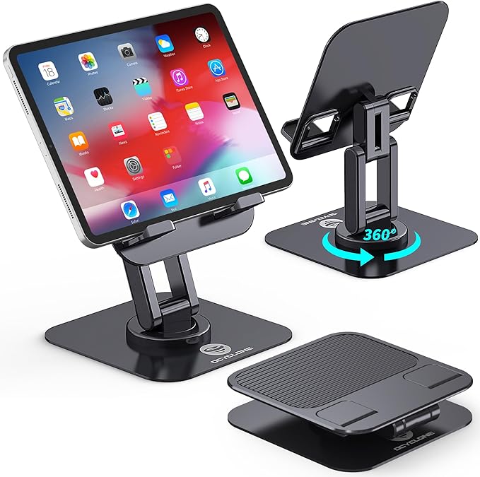 OCYCLONE for iPad Stand for Desk, 360 Rotating Adjustable Portable Monitor - Image 9