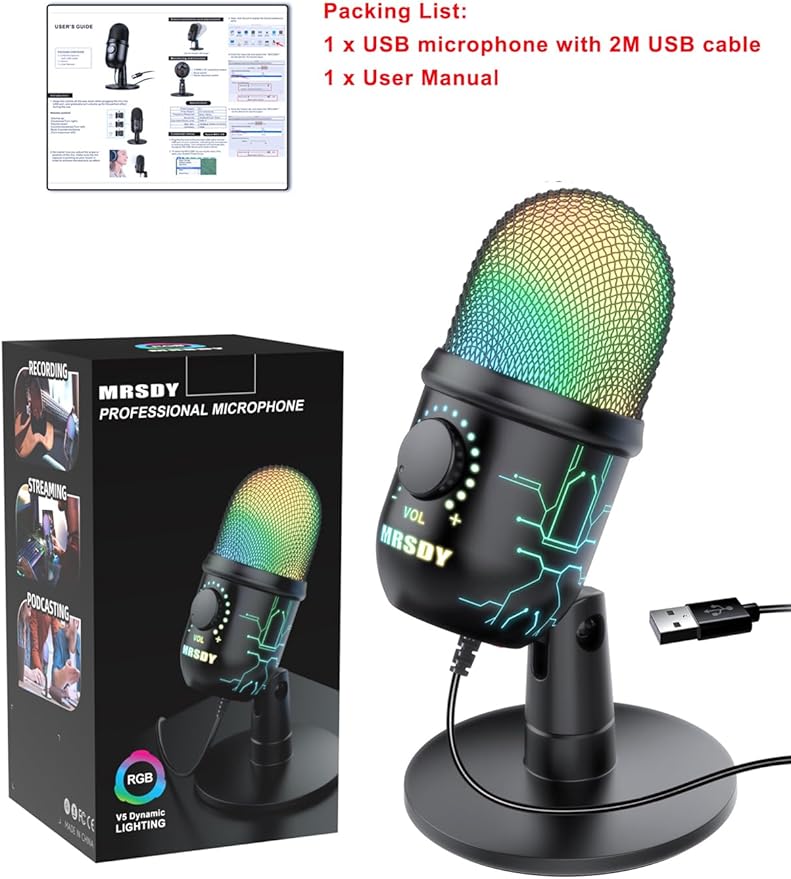 MRSDY Gaming Microphone, USB Computer Microphone - Image 9