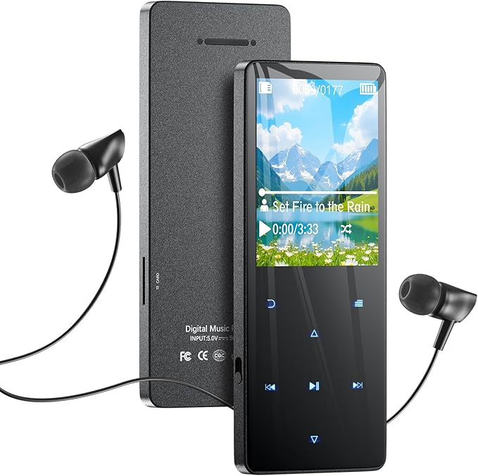 64GB MP3 Player with Bluetooth 5.3 Portable Music Player by PINHUI