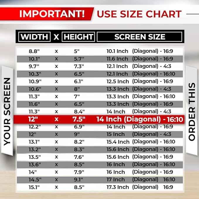 14 Inch 16:10 Laptop Privacy Screen Filter - Image 7