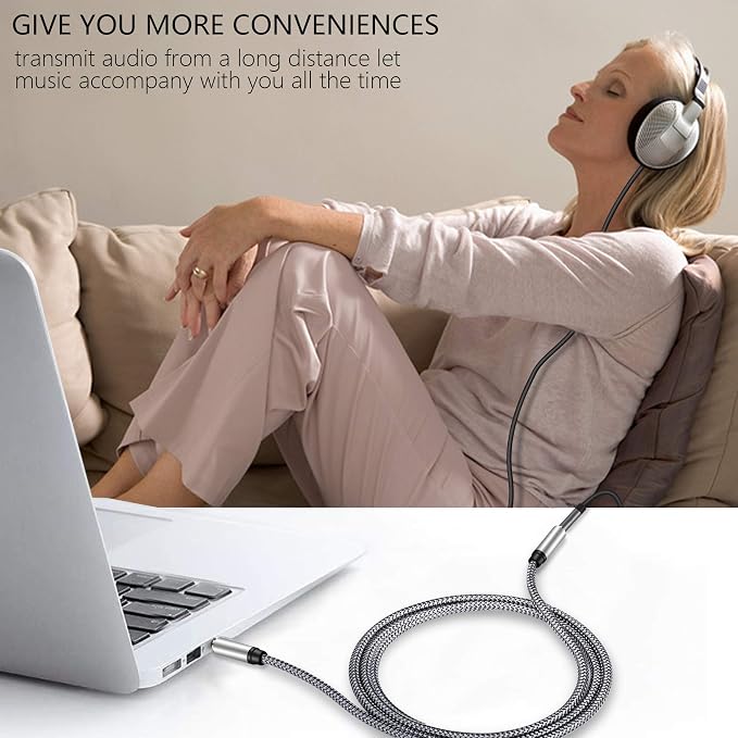 Male to Female Audio Cable 3Ft, Tan QY Male to Female - Image 5