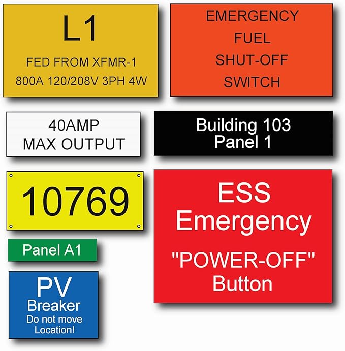 Engraved Electrical Panel Labels, Phenolic Labels, Breaker Box Label, Electric - Image 2