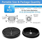 4 Pcs Cable Grommet, Snap Bushing 2-1/2" Mounting Diameter, Flexible - Image 9