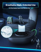 Wireless Gaming Headset for PC, 2.4GHz USB Dongle Headphones - Image 6