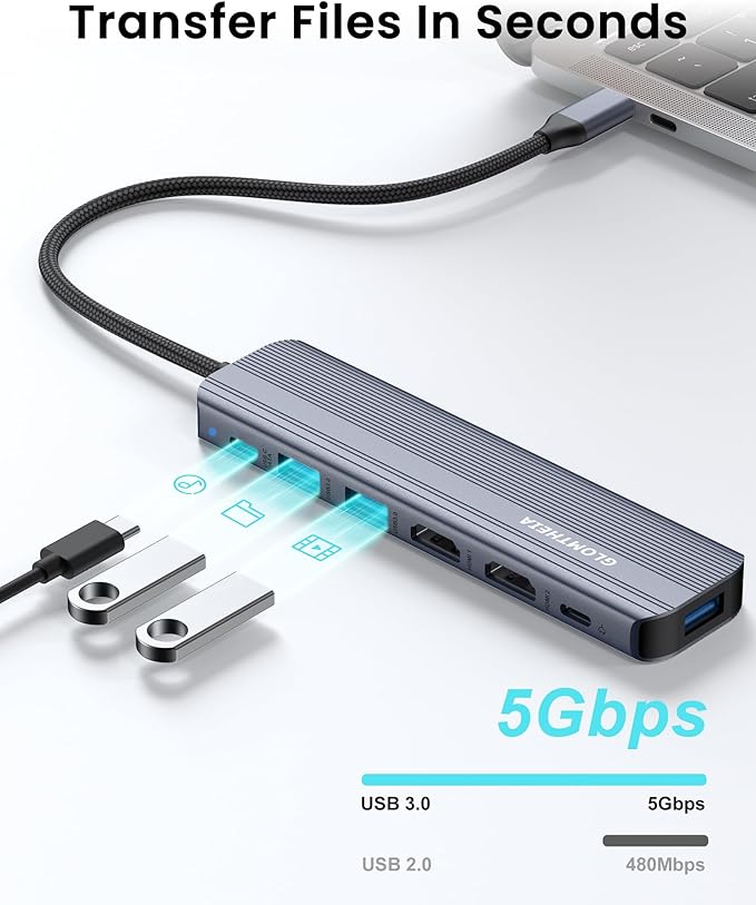 USB C Hub Docking Station Dual Monitor - Image 5