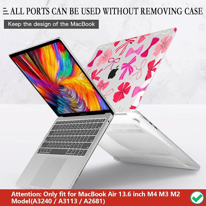 CISSOOK Compatible with MacBook Air 13.6 inch Case 2025 2024 2023 2022 Release - Image 5