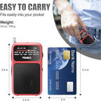 PRUNUS J-555 Pocket Radio AM FM USB-C Charging& Battery Operated, Excellent - Image 3