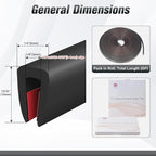 Edge Trim, 1/8" Rubber Edge Trim, Flexible Self Adhesive U Channel Edge - Image 2