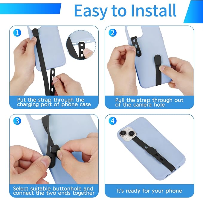 3 PCS Phone Loop Strap Clip Finger Grip Holder Stretchable Flexible Elastic - Image 4