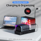 60W Charging Station for Multiple Devices, 10-Port USB Fast Charging Station - Image 7