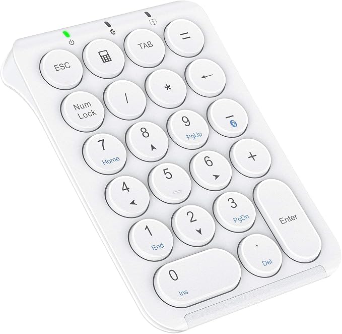 iClever Number Pad, KP08 Bluetooth Number Pad, Ultra Slim and Lightweight by iClever