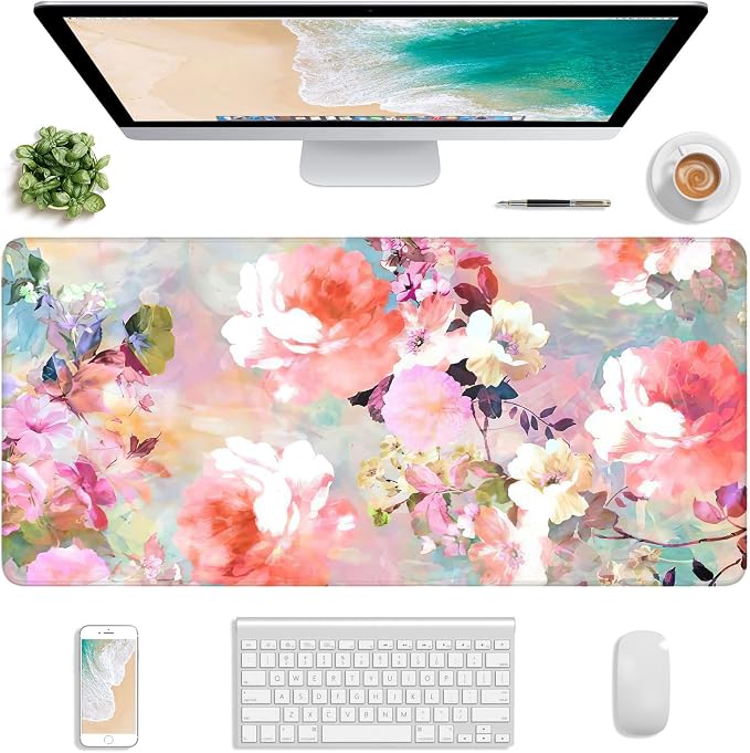 Extended Gaming Mouse Pad, XXL Large Desk Pad 30 x 14 Inch, Big Computer by Atufsuat