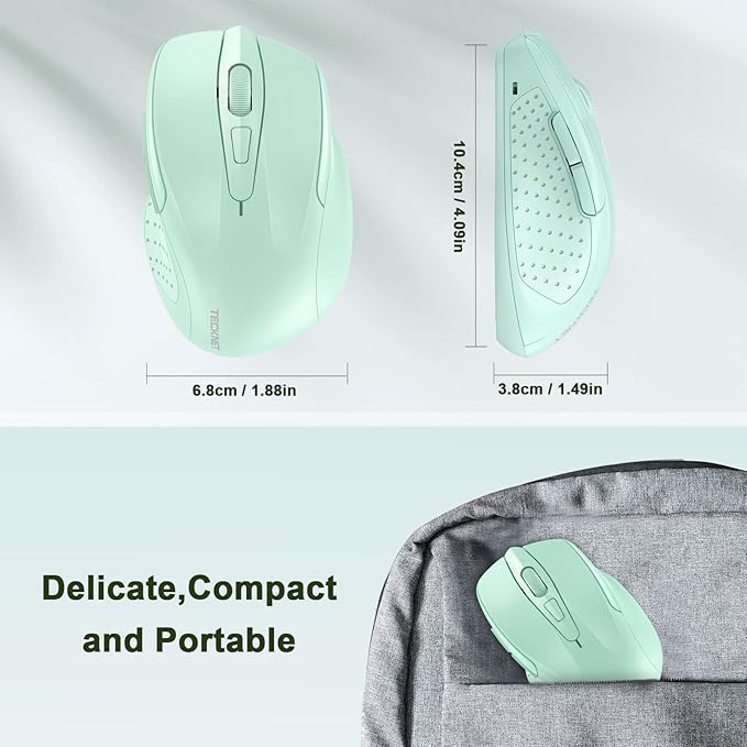 TECKNET Wireless Mouse, 2.4G Ergonomic Optical Mouse, Computer Mouse - Image 4