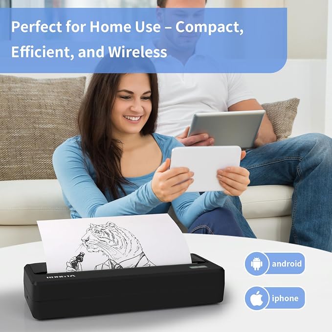 Inkless Portable Printer for Travel, Wireless Thermal Printer Support 8.5 x 11 - Image 9