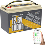 Power Queen 12V 100Ah Group 31 LiFePO4 Battery Bluetooth 5.0, Deep Cycle by PowerQueen