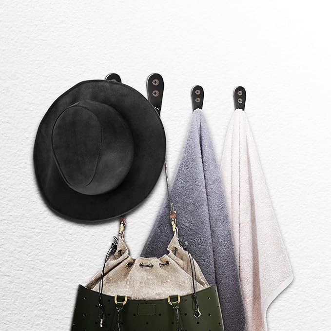 Flyisland Wall Hooks 8 Pcs, Coat Hooks Garage Hook Wall Mounted Hat Hangger - Image 6