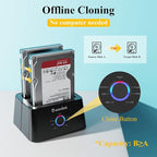 WAVLINK USB 3.0 and USB C to SATA Dual-Bay External Hard Drive Docking Station - Image 5