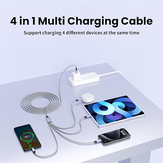 USB C Multi Charging Cable, Dual Type C Cable 1Pack 5FT, USB C Splitter - Image 7