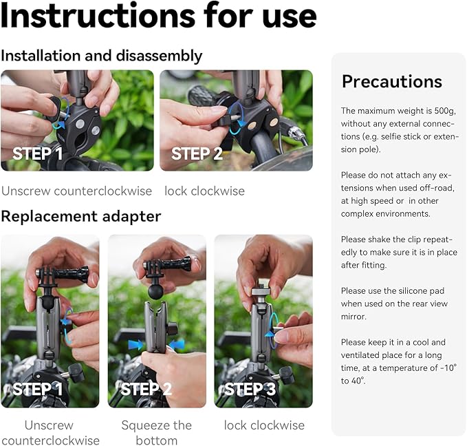 TELESIN Super Clamp Camera Mount - Image 8