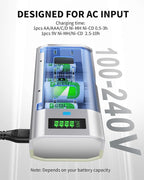 EBL D Cells 10000mAh Rechargeable Batteries and Universal Battery Charger - Image 6