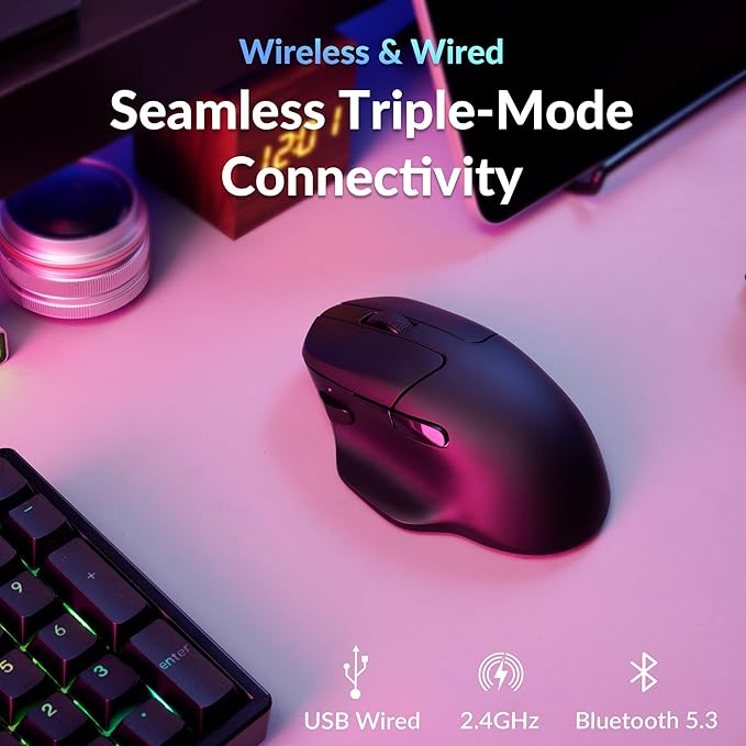 Keychron M7 8K Wireless Mouse, 30K DPI Optical Computer Mice, 2.4 - Image 4