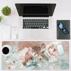 Mouse Pad Large Rose and Leaves Non-Slip Game Desk Mat - Image 2