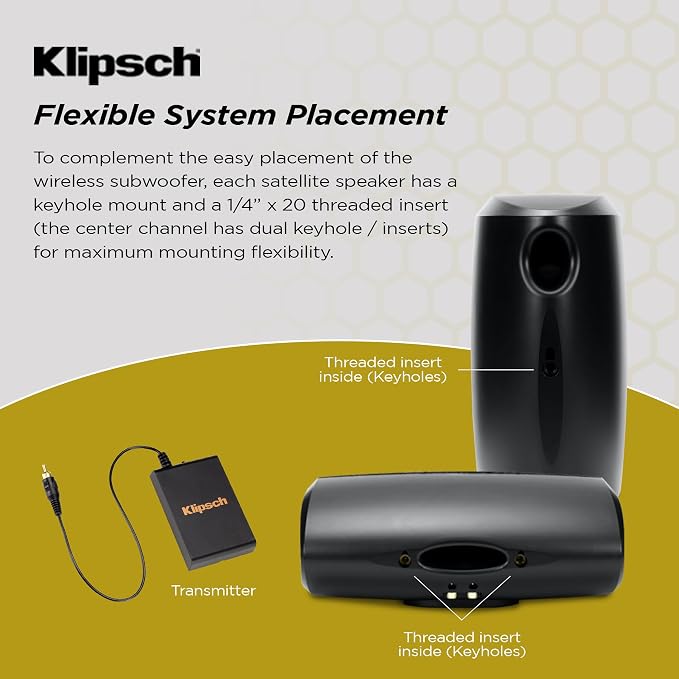 Klipsch Reference Theater Pack 5.1-Channel Speaker System + AVR-S770H 75W - Image 6