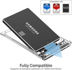 SABRENT 2.5 Inch SATA to USB 3.0 Tool Free Clear External Hard Drive Enclosure - Image 4