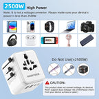 Universal Travel Adapter, RIOZIOZIOZ GaN III Worldwide Portable Adaptor - Image 5