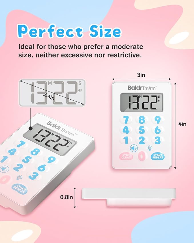 BaldrTherm Digital Kitchen Timer, Magnetic Waterproof Countdown Timer - Image 6