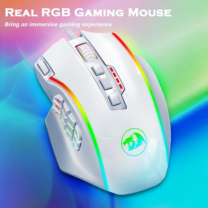 Redragon Gaming Mouse, MMO Gaming Mouse UP 12400 DPI, 19 Macro Programmable - Image 7