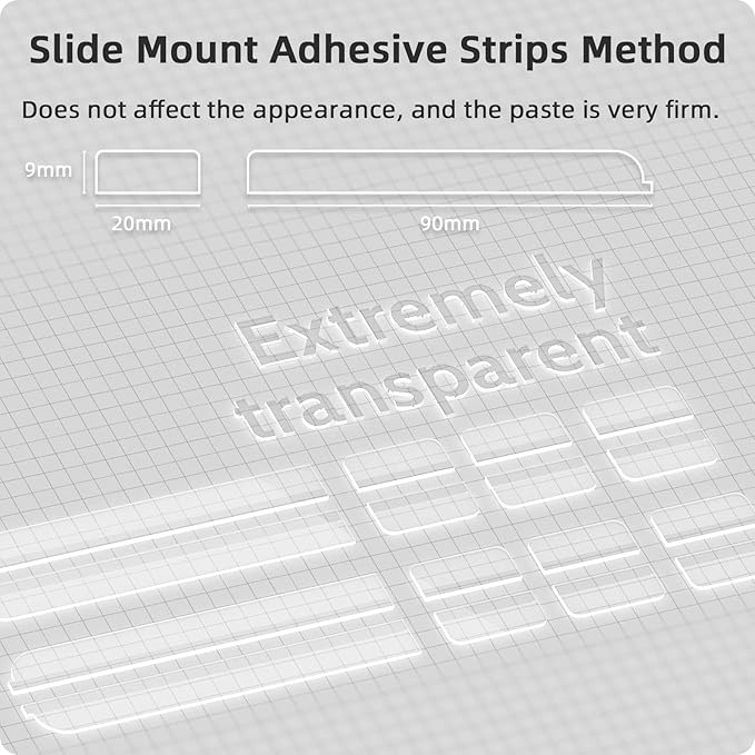 Privacy Screen Adhesive Strips and Slide Mount Tabs - Image 2