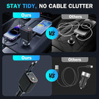 Car Charger with Starlight, 66W USB C Fast Car Charger Adapter, 4 in 1 - Image 6
