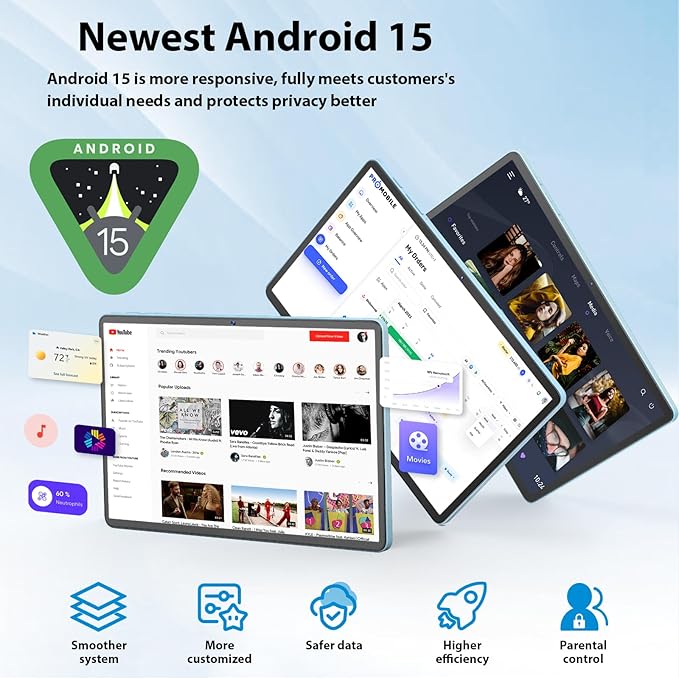 Android Tablet, 11 inch Android 15 Tablet - Image 4
