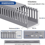 68in Professional Server Rack Cable Management Raceway, H2.4 x W2in Large - Image 2