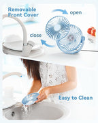 USB Desk Fan, 5 Inch Mini Portable, 3 Speeds Strong Airflow Personal Desktop - Image 7