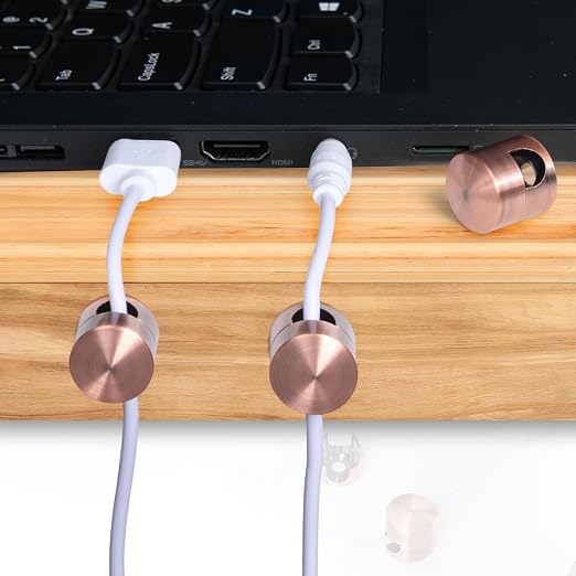 2 Sets Charger Holders for Cords, Adhesive Metal Cord Clips, Cable Management - Image 6