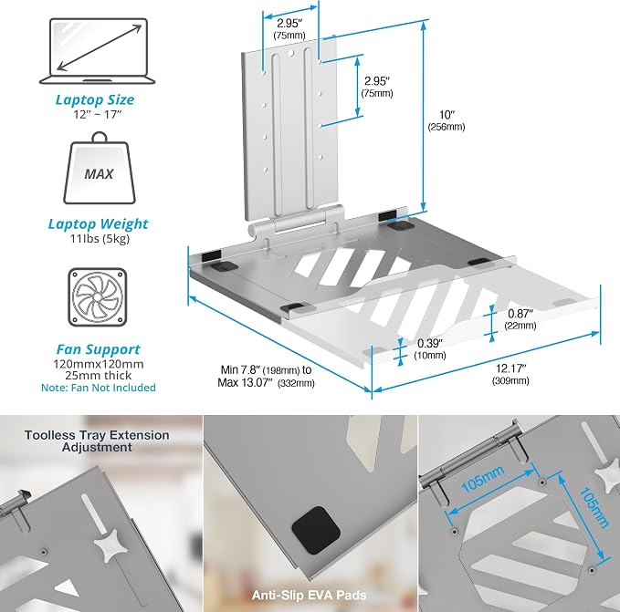 AVLT Laptop & 40 Inch Monitor Arm Pole Top Mount - Image 5