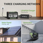 OKMO 12V 15Ah LiFePO4 Lithium Battery 12.8V, 4000+ Deep Cycles rechargeable - Image 6