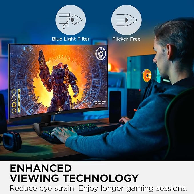 ViewSonic VX3228C-2K 32 Inch 1440p Curved Gaming Monitor - Image 2