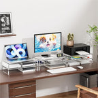 Egchi Acrylic Monitor Stand, 2 Tiers Clear Monitor Riser Computer Stand - Image 7