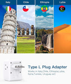 2 Pack Italy Travel Plug Adapter, Type L Italy Power Adapter - Image 4