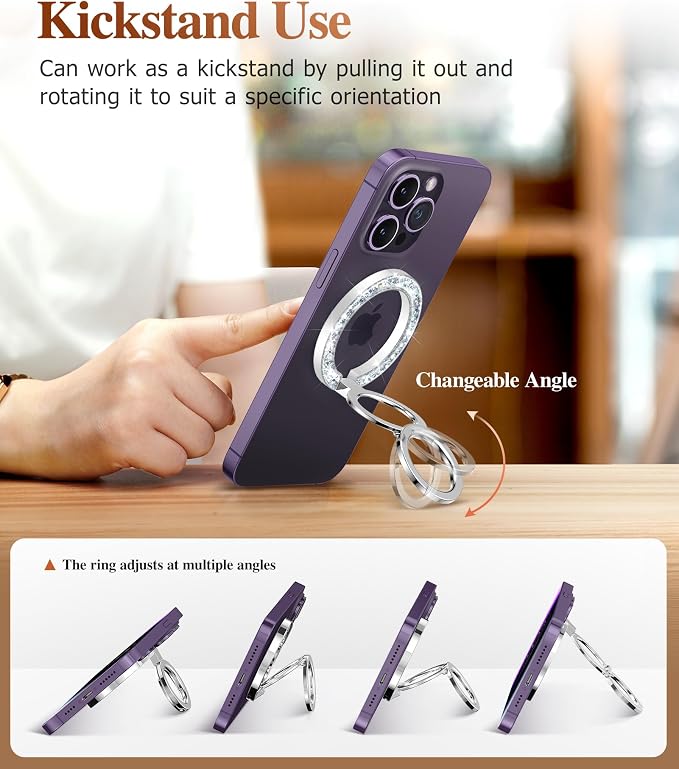 GVIEWIN Magnetic Phone Ring Holder, Compatible - Image 4