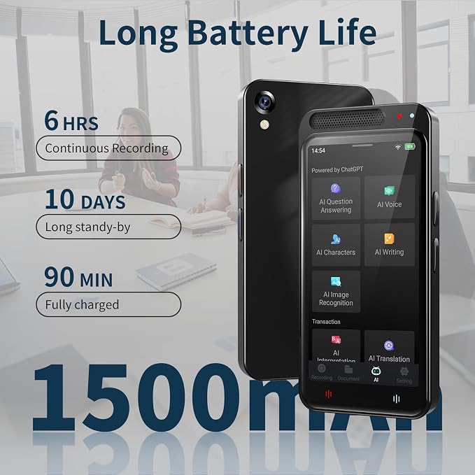 AI Voice Recorder with Playback, Digital Voice Recorder with AI Transcription - Image 5