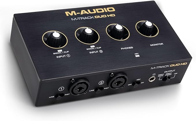 M-AUDIO M-Track Duo HD Audio Interface 24bit 192kHz by M-AUDIO